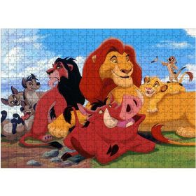 Bedeko Aslan Kral Ahşap 50x70 cm 500 Parça Puzzle