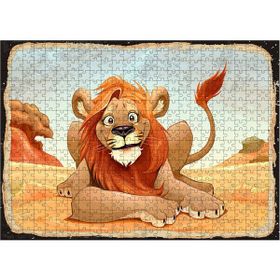 Bedeko Aslan Kral Ahşap 50x70 cm 500 Parça Puzzle