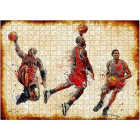 Bedeko Chicago Bulls Nba Ahşap 50x70 cm 500 Parça Puzzle