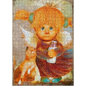Bedeko Kedili Çocuk Ahşap 50x70 cm 500 Parça Puzzle