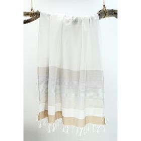 Bedinn Bej Stripe Peştamal