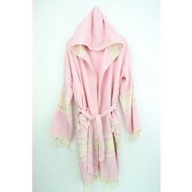 Bedinn Diamond Çizgili Açık Pembe Peştamal