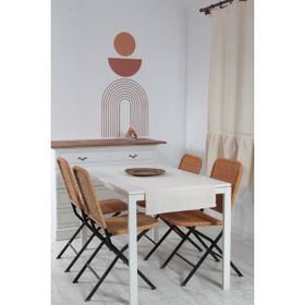Bedinn Naturel Düz Pamuk Keten Otantik 40x110 cm Runner