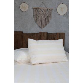 Bedinn Naturel Fırfırlı 2'li Vintage 50x70 cm Yastık Kılıfı