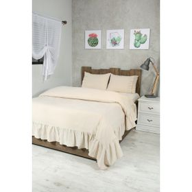 Bedinn Naturel Fırfırlı Double Vintage 240x260 cm Yatak Örtüsü