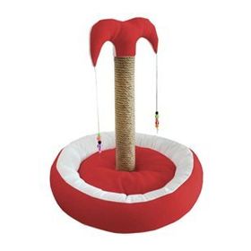 Bedspet 65 cm Kırmızı Kedi Yataklı Tırmalama