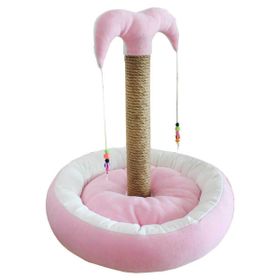 Bedspet 65 cm Pembe Kedi Yataklı Tırmalama