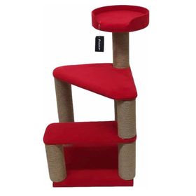 Bedspet Kırmızı 2 Basamaklı Kedi Tırmalama Kulesi