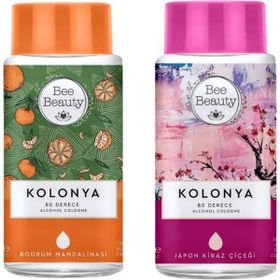 Bee Beauty 330 ml Bodrum Mandalinası Kolonya + 330 ml Japon Kiraz Çiçeği Kolonyası
