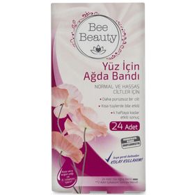 Bee Beauty Normal ve Hassas Ciltler için 24'lü Yüz Ağda Bandı