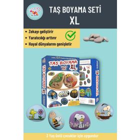 Bee Games Taş Boyama 3 Yaş Üstü Çocuklar İçin Zeka Geliştirici 6 Renk Akrilik Boyalı Fırçalı Aktivite Seti