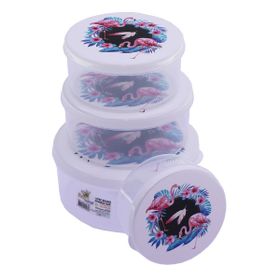 Bee Home AK-539 4'lü Yuvarlak Saklama Kabı