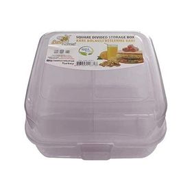 Bee Home Beyaz Kare Bölmeli Beslenme Kabı
