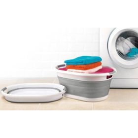 Bee Home Gri Katlanır Çamaşır Sepeti