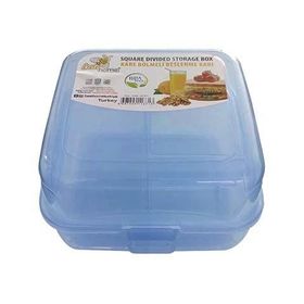 Bee Home Turkuaz Kare Bölmeli Beslenme Kabı