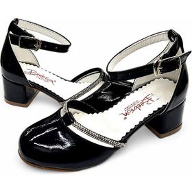 Beebron ABIKYAYK2405 Glossy Princess Series Rugan Siyah Topuklu Abiye Kız Çocuk Ayakkabı