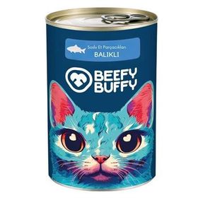 Beefy Buffy Yoğun Balık İçerikli 415 gr Kedi Konservesi