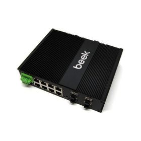 Beek BN-ISW-3084PX 8 Port Gigabit 4 Port 10G SFP+ 240W L2 Yönetilebilir PoE Endüstriyel Switch