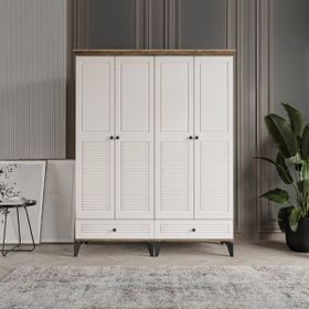 Beenal Nisa 4 Kapaklı Aytaşı Rengi 160 cm Gardırop