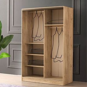 Beenal Venüs Sürgülü 135 cm Sonoma Ceviz Beyaz Gardırop
