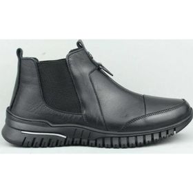 Beety 23BK176.018 Siyah Ortopedik Yumuşak Lastikli Deri Kadın Bot