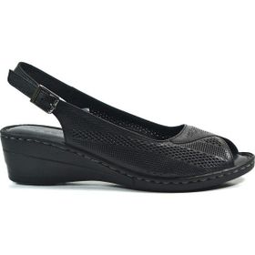 Beety 436 Siyah Yumuşak Comfort Taban Kadın Anne Sandalet