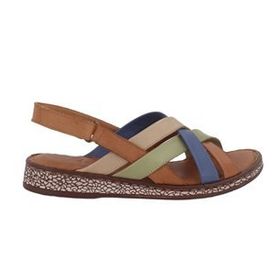 Beety 69-1002 Taba Multi Hakiki Deri Kadın Günlük Sandalet