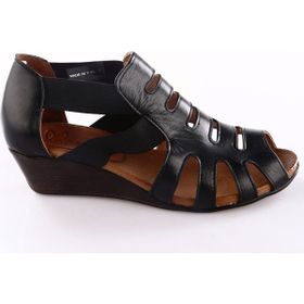 Beety 6969 Siyah Hakiki Deri Kadın Sandalet