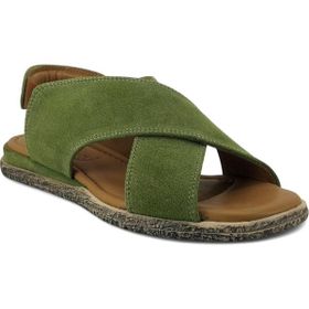 Beety 706 25YS Yeşil Süet Kadın Günlük Sandalet