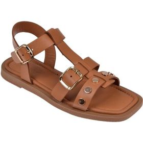 Beety BEE-M270 Taba Hakiki Deri Düz Kadın Sandalet