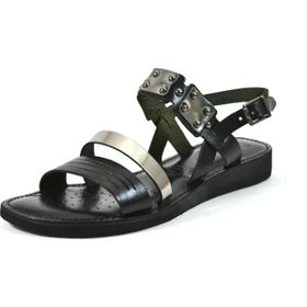 Beety CR.120 Hakiki Deri Siyah Kadın Bodrum Sandalet