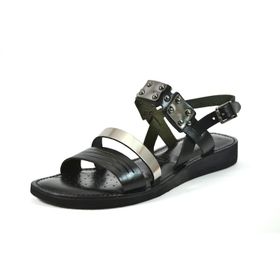 Beety CR.120 Hakiki Deri Siyah Kadın Bodrum Sandalet