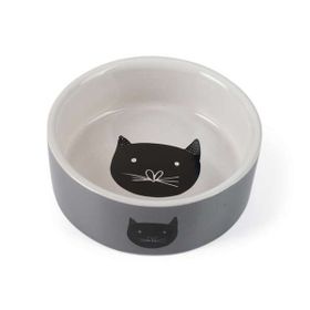 Beeztees 11.5 cm 180 ml Gri Seramik Kedi Mama ve Su Kabı