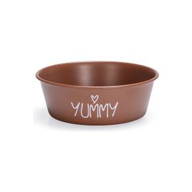 Beeztees 13 cm 470 ml Kiremit Paslanmaz Çelik Kaymaz Taban Yavru Köpek Mama Su Kabı
