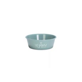 Beeztees 13 cm 470 ml Turkuaz Paslanmaz Çelik Kaymaz Taban Yavru Köpek Mama Su Kabı
