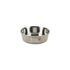 Beeztees 14 cm 450 ml Gri Paslanmaz Çelik Köpek Mama Su Kabı