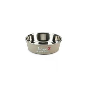 Beeztees 14 cm 450 ml Gri Paslanmaz Çelik Köpek Mama Su Kabı