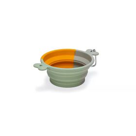 Beeztees 15.5 cm 750 ml Turuncu Silikon Teleskopik Köpek Mama ve Su Kabı