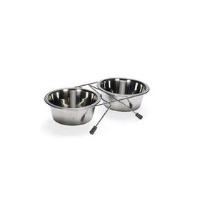 Beeztees 16 cm 2x900 ml Paslanmaz Çelik 2'li Köpek Mama Su Kabı