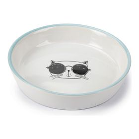 Beeztees 16 cm 300 ml Beyaz Seramik Kedi Mama ve Su Kabı