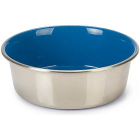 Beeztees 16 cm 940 ml İçi Mavi Paslanmaz Çelik Köpek Mama Su Kabı