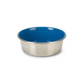 Beeztees 16 cm 940 ml İçi Mavi Paslanmaz Çelik Köpek Mama Su Kabı