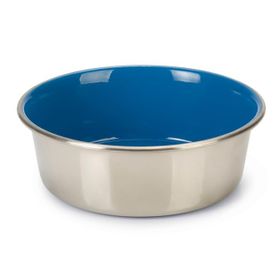 Beeztees 16 cm 940 ml İçi Mavi Paslanmaz Çelik Köpek Mama Su Kabı