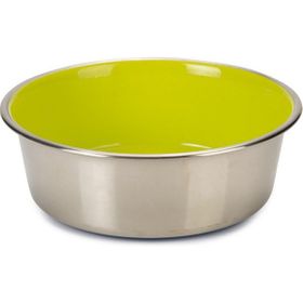 Beeztees 16 cm 940 ml İçi Sarı Paslanmaz Çelik Köpek Mama Su Kabı