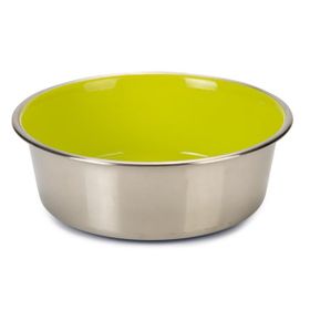 Beeztees 16 cm 940 ml İçi Sarı Paslanmaz Çelik Köpek Mama Su Kabı