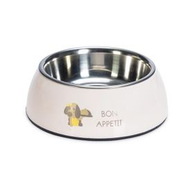 Beeztees 18 cm 350 ml Pudra Pembe Paslanmaz Çelik Köpek Mama Su Kabı