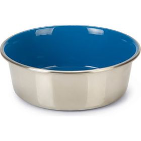 Beeztees 20 cm 1.9 lt İçi Mavi Paslanmaz Çelik Köpek Mama Su Kabı