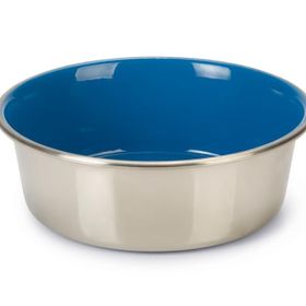 Beeztees 20 cm 1.9 lt İçi Mavi Paslanmaz Çelik Köpek Mama Su Kabı