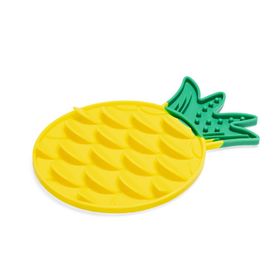 Beeztees 20x20 cm Sarı Ananas Şeklinde Silikon Yavru Köpek Yaş Mama Yeme Oyuncağı