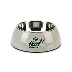 Beeztees 22 cm 700 ml Gri Paslanmaz Çelik Köpek Mama Su Kabı
